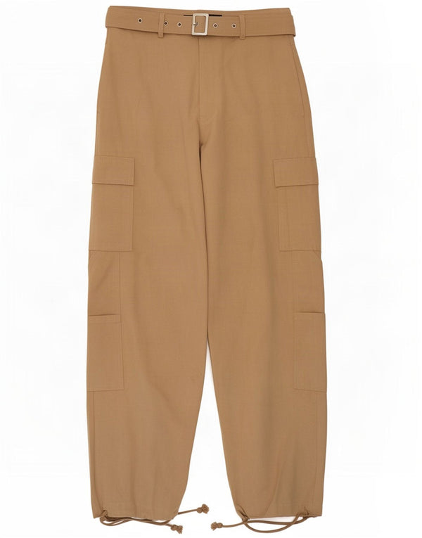 Pantaloni cargo da jogging a vita alta da donna Zara piccoli W26 L30 in cotone beige