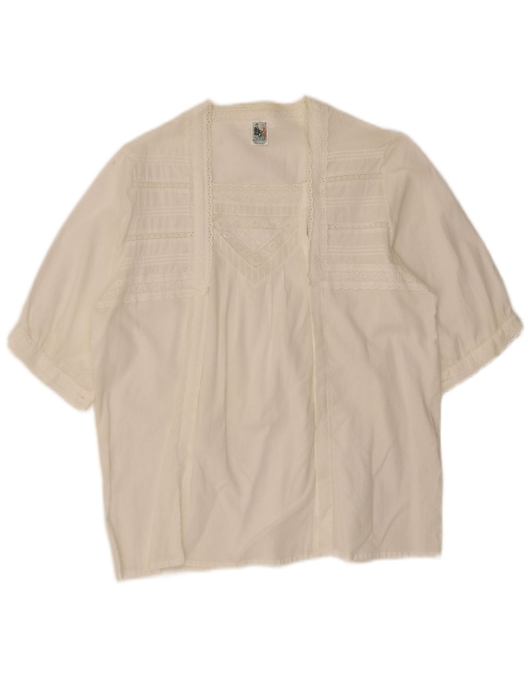 Top cardigan a maniche corte da donna Gossl EU 40 medio bianco floreale