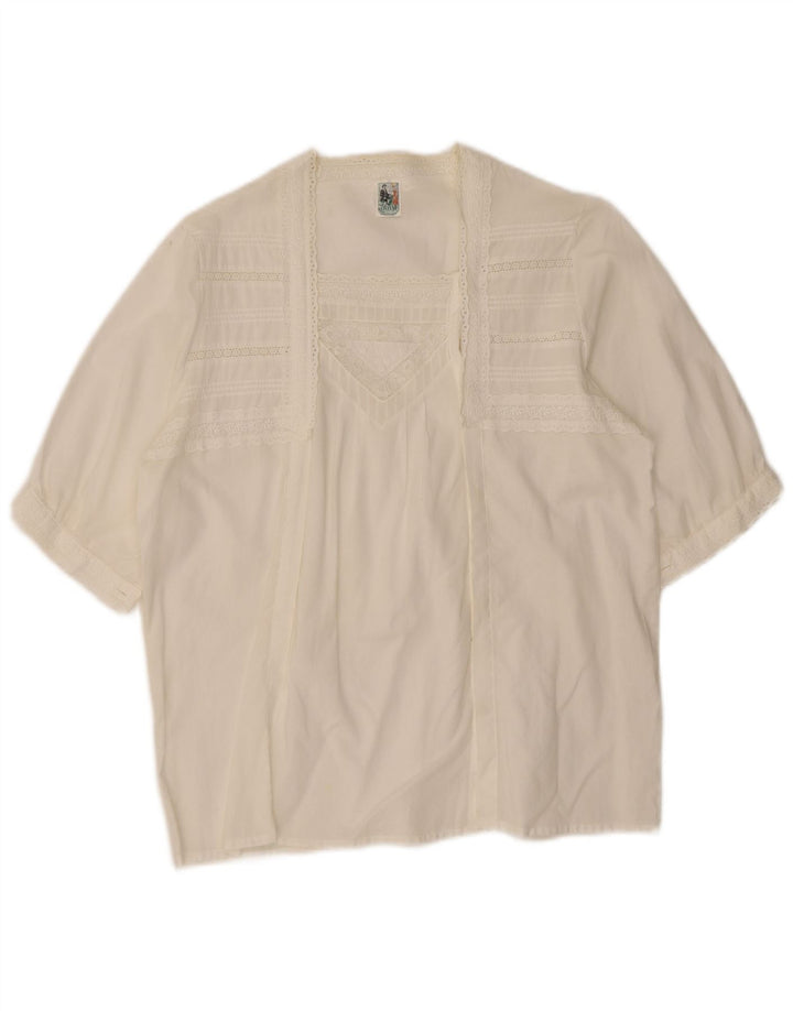 Top cardigan a maniche corte da donna Gossl EU 40 medio bianco floreale