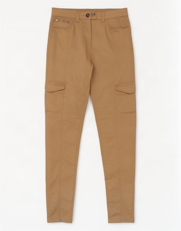 Pantaloni cargo skinny da donna M&Co UK 8 piccoli W26 L28 cotone beige