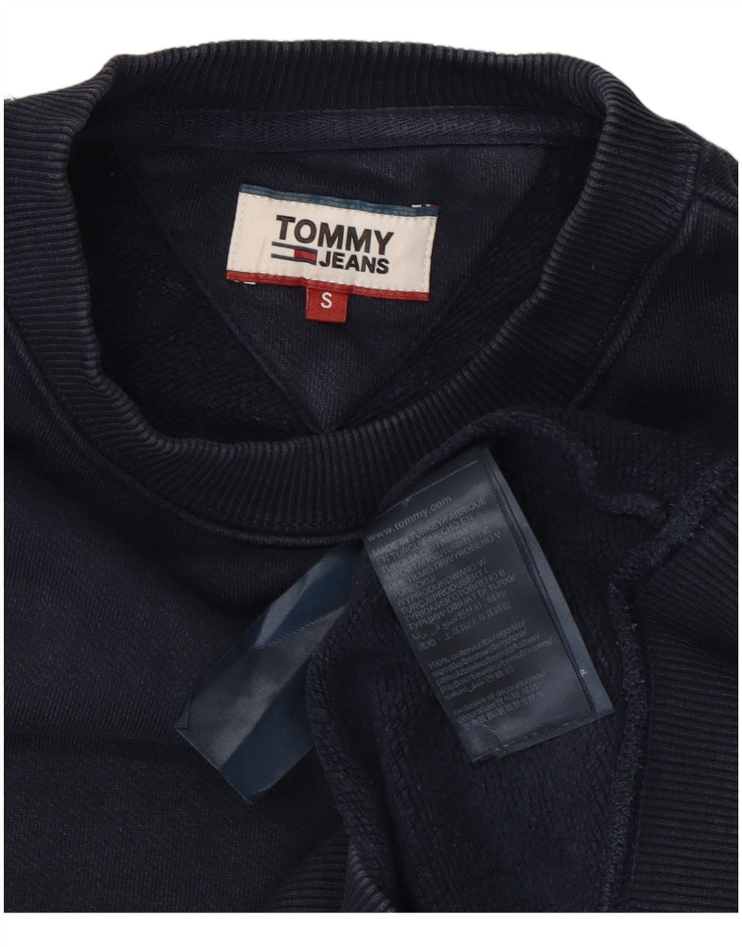 Tommy Hilfiger Uomo Felpa Maglione Piccolo Blu Navy Cotone
