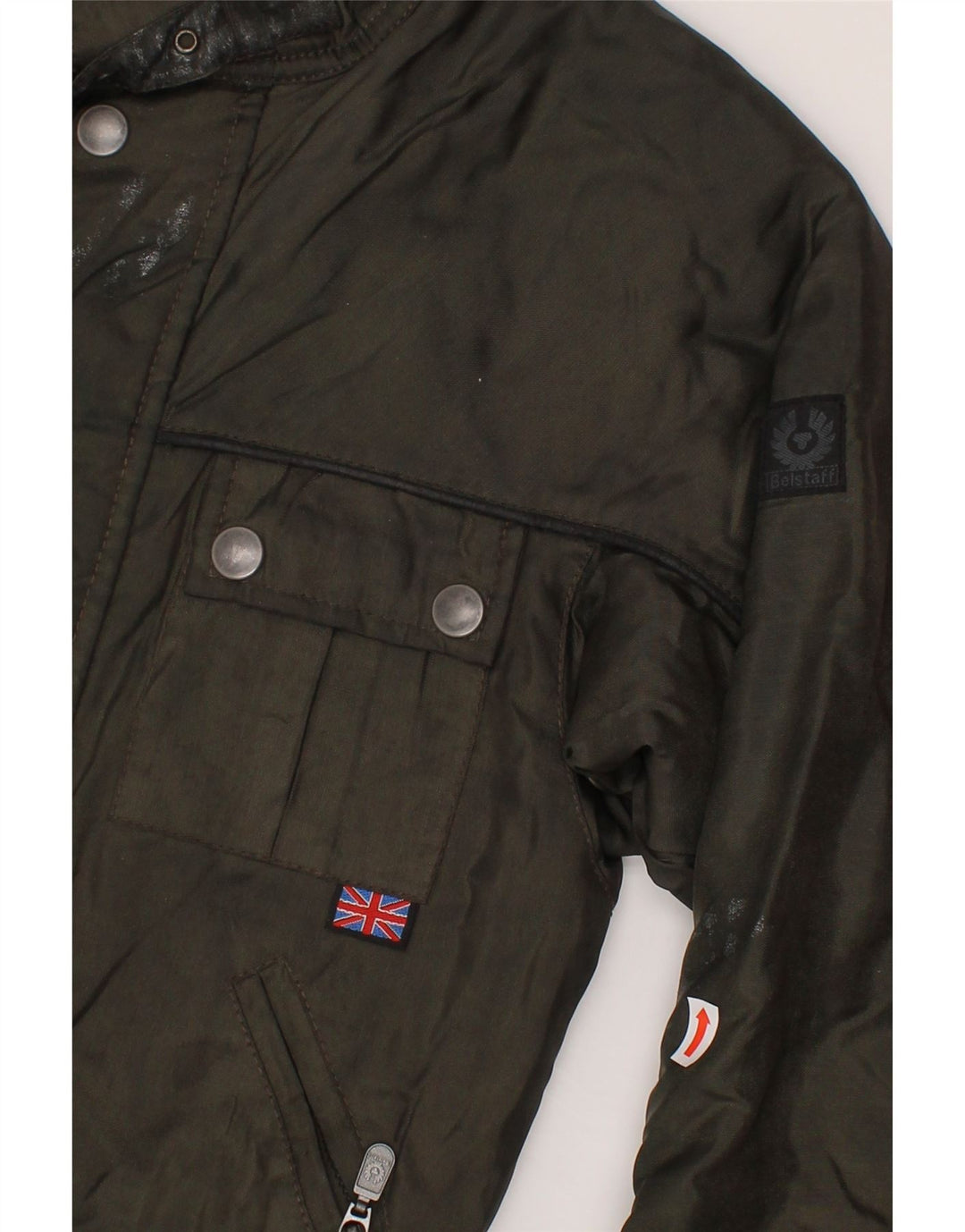 BELSTAFF Boys Racer Jacket 3-4 Years Green Nylon