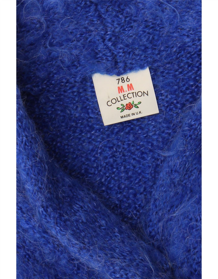 VINTAGE Womens Cardigan Sweater UK 16 Large Blue Vintage Vintage and Second-Hand Vintage from Messina Hembry 