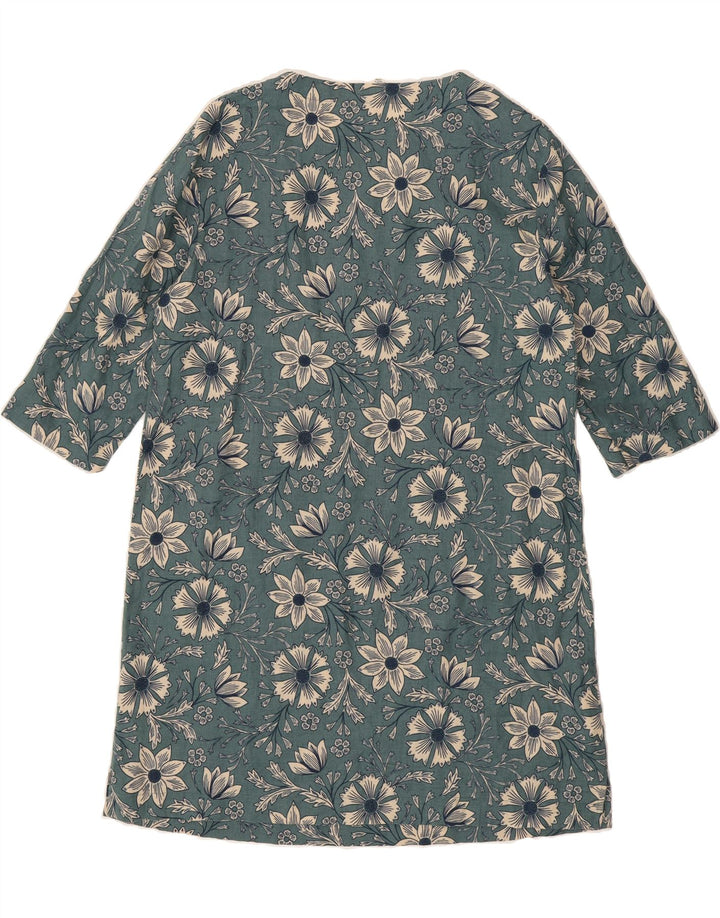 SEASALT CORNWALL Womens 3/4 Sleeve Tent Dress UK 14 Large Blue Floral Vintage Seasalt Cornwall and Second-Hand Seasalt Cornwall from Messina Hembry 