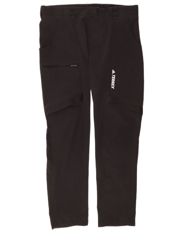 Pantaloni cargo da trekking Adidas Terrex da uomo W36 L29 neri in poliammide