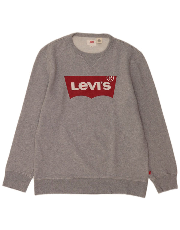 Felpa grafica da uomo Levi's in cotone grigio medio