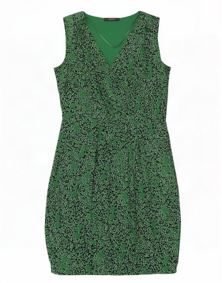 Abito tubino senza maniche modello astratto da donna Esprit UK 10 piccolo verde