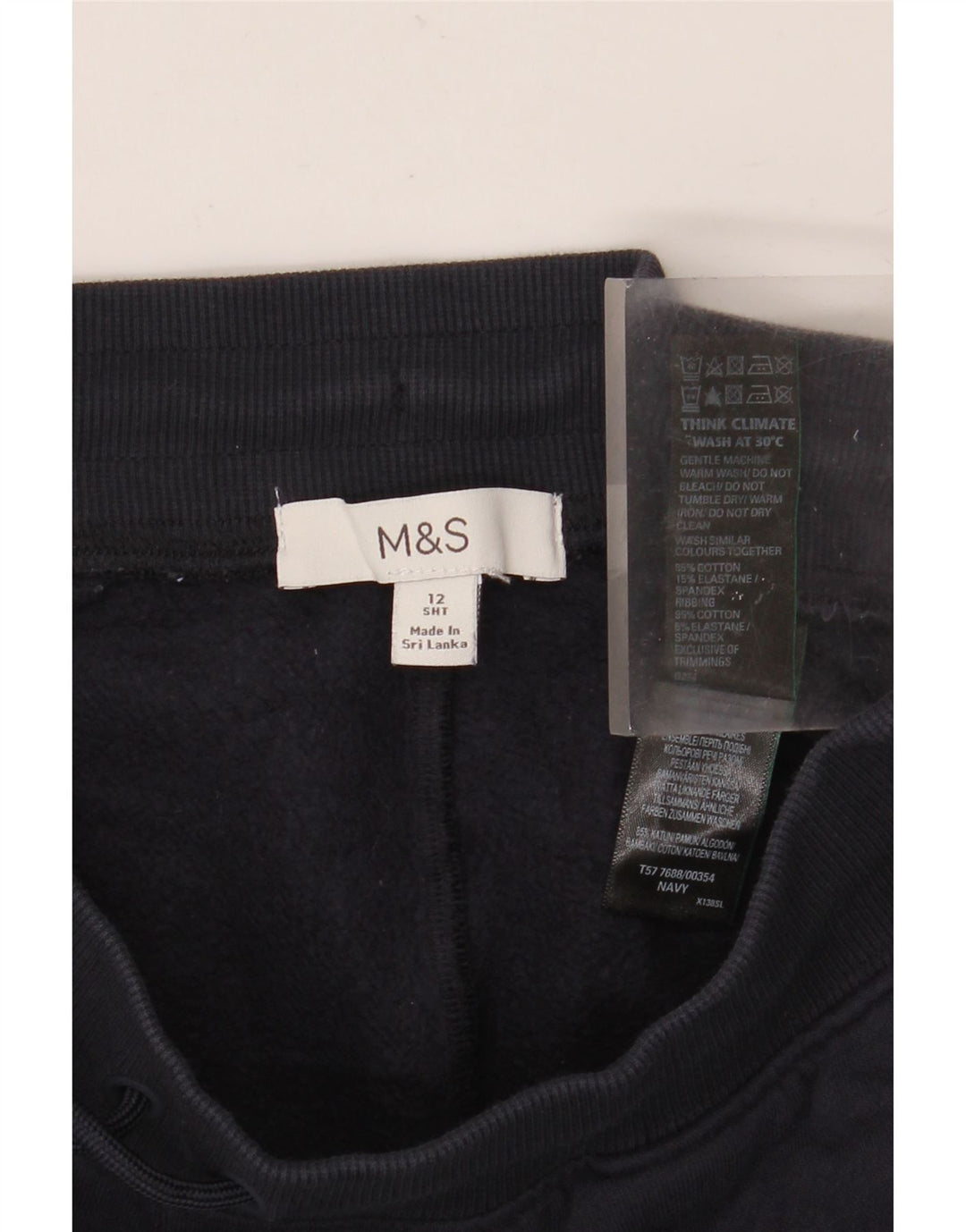 Pantaloni da tuta da donna MARKS & SPENCER UK 12 Medio cotone blu navy