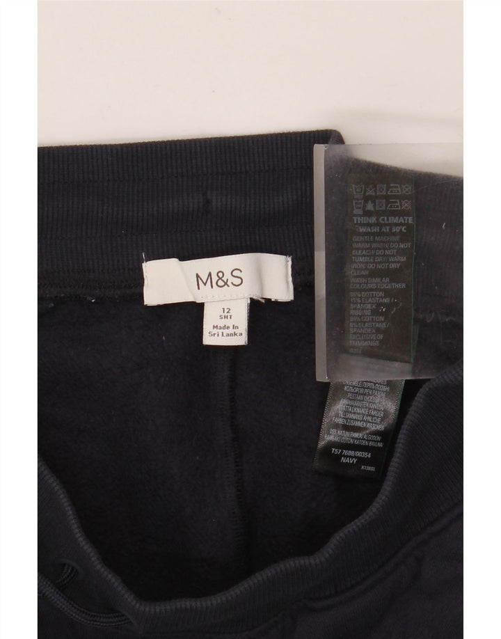 Pantaloni da tuta da donna MARKS & SPENCER UK 12 Medio cotone blu navy