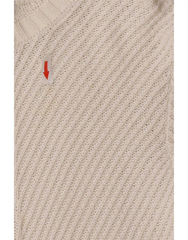 Maglione maglione con scollo a barca da donna Marks & Spencer UK 14 medio bianco sporco