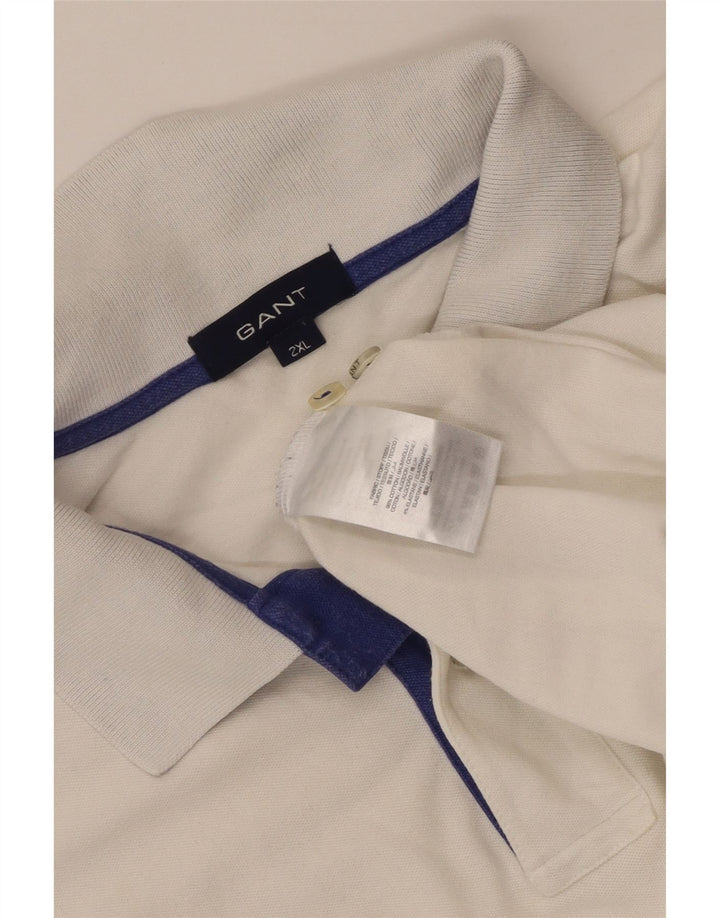 Polo da uomo Gant 2XL cotone bianco classico