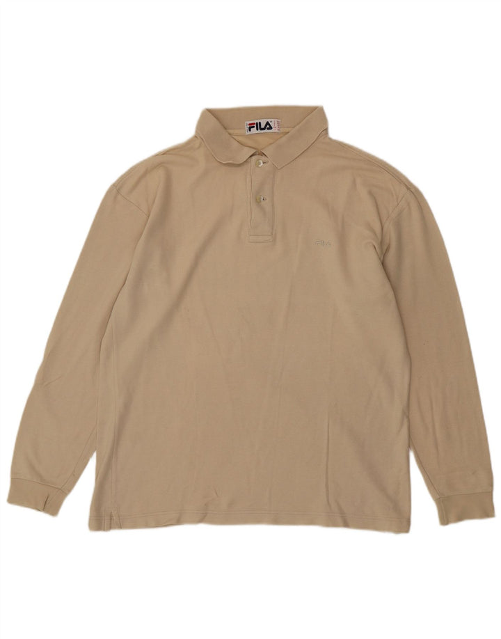 Polo FILA Uomo Manica Lunga IT 50 Beige Medio