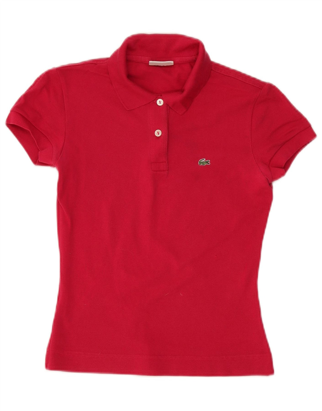 Polo da donna Lacoste taglia 36 piccola in cotone rosso