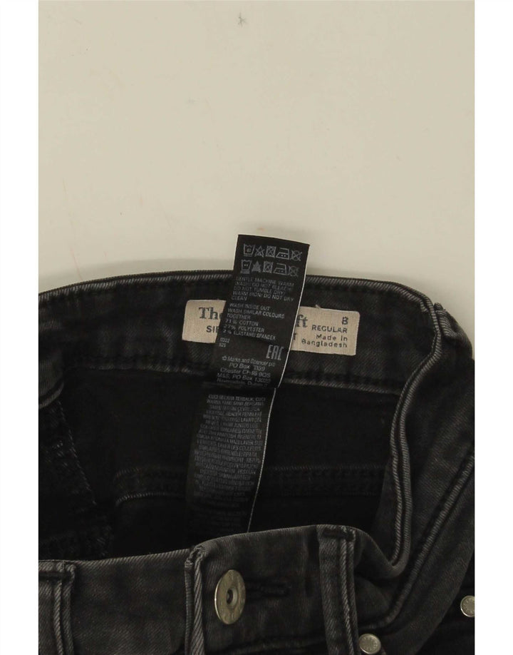 Jeans dritti Marks & Spencer da donna Sienna UK 8 piccoli W24 L30 grigi