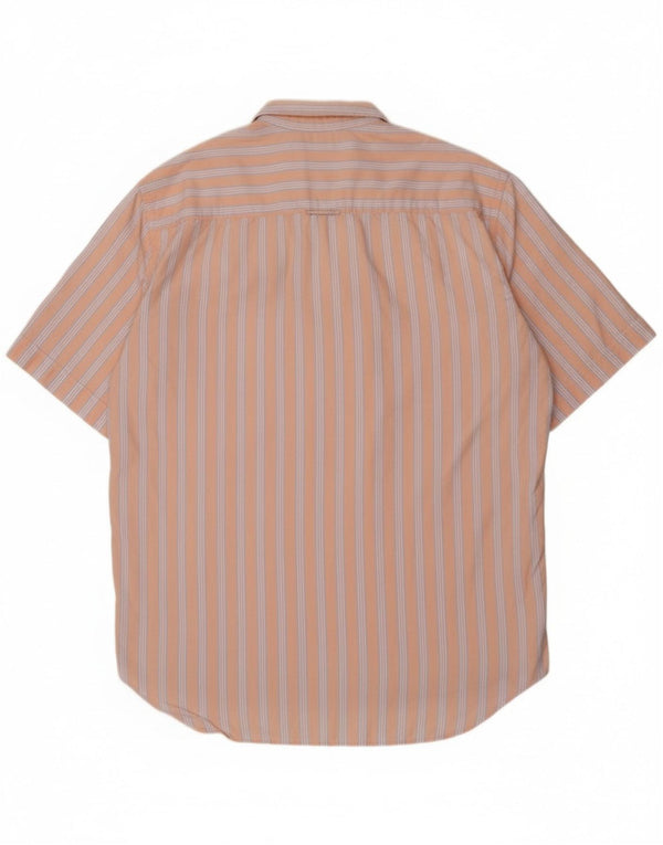 Camicia a maniche corte da uomo Marlboro Classics 3XL cotone a righe rosa