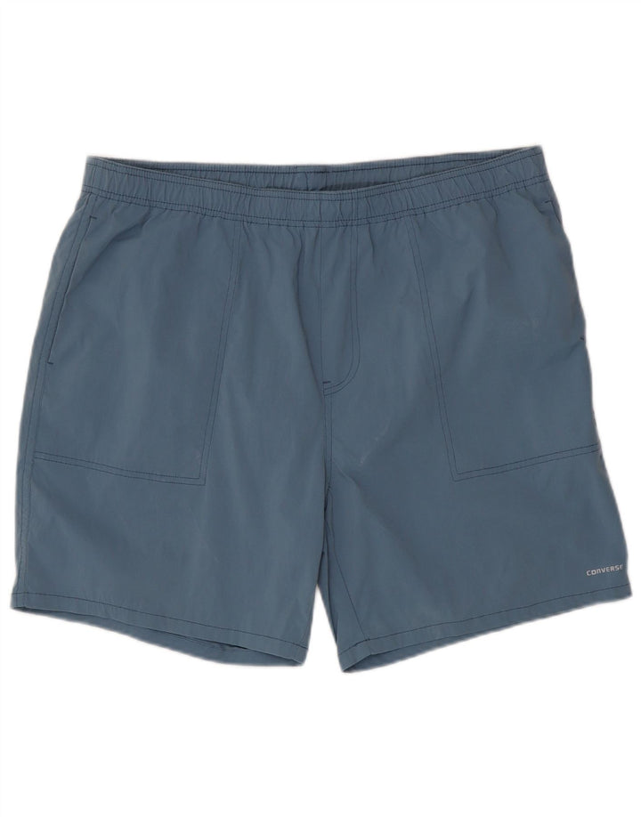CONVERSE Mens Swimming Shorts XL Blue Nylon