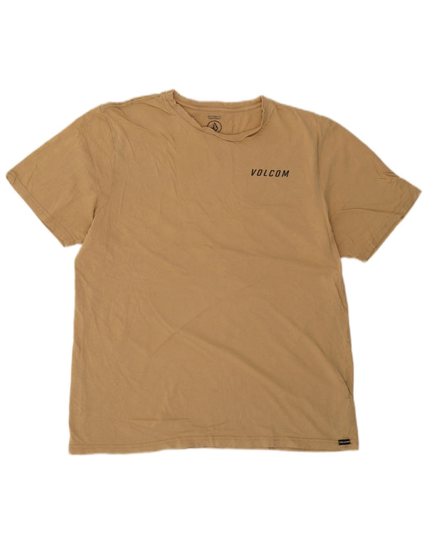 T-shirt grafica da uomo Volcom Modern Fit, taglia grande, in cotone beige