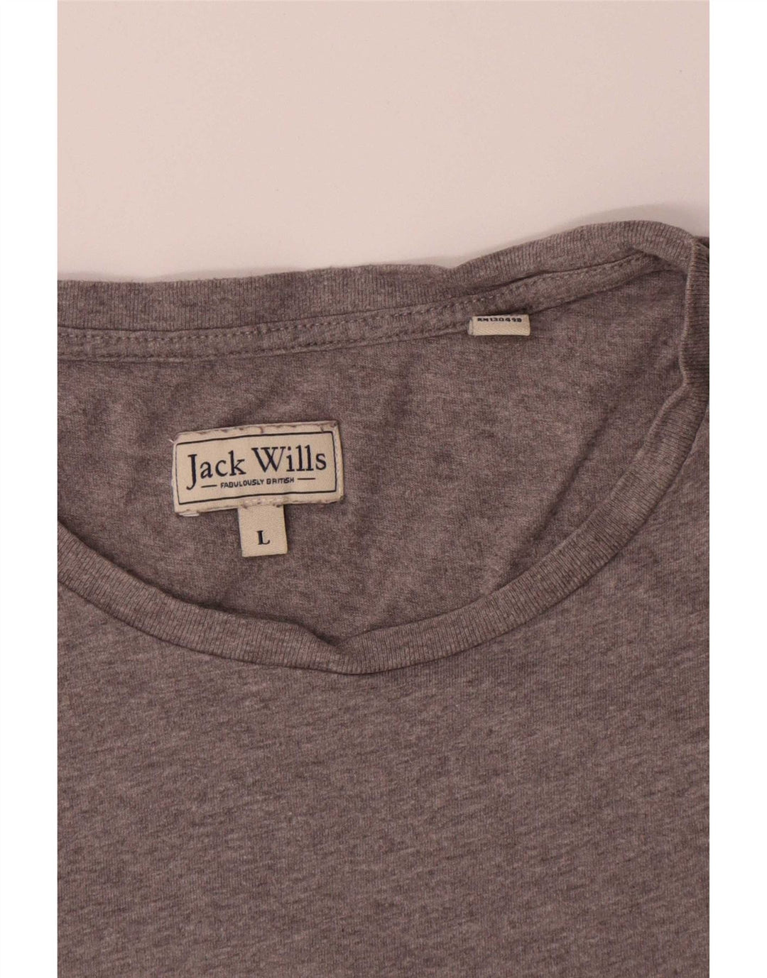 T-shirt grafica da uomo Jack Wills Top grande in cotone grigio