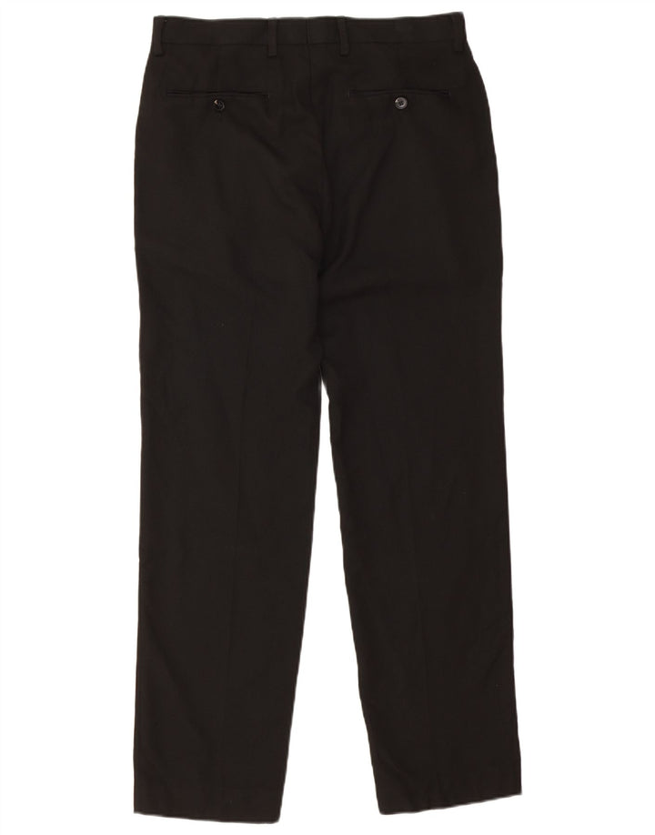 Pantaloni chino dritti da donna Marks & Spencer W32 L31 poliestere nero