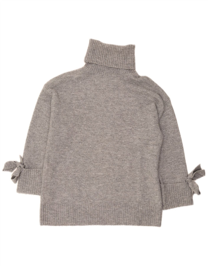 Maglione a collo alto oversize da donna Zara UK 10 piccolo grigio screziato