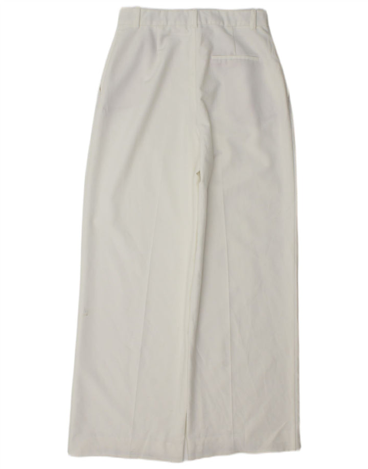 Pantaloni chino a gamba larga da donna Zara medi W28 L31 bianchi