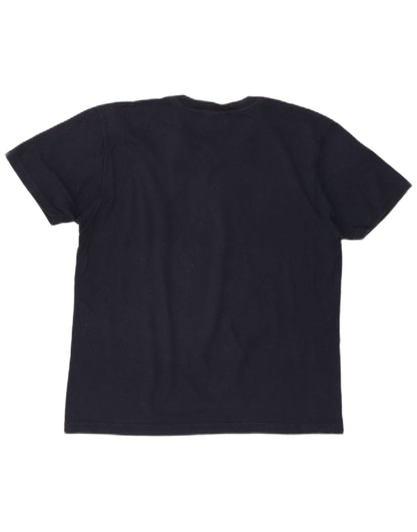 T-shirt da donna CHAMPION Top UK 14 cotone blu navy medio