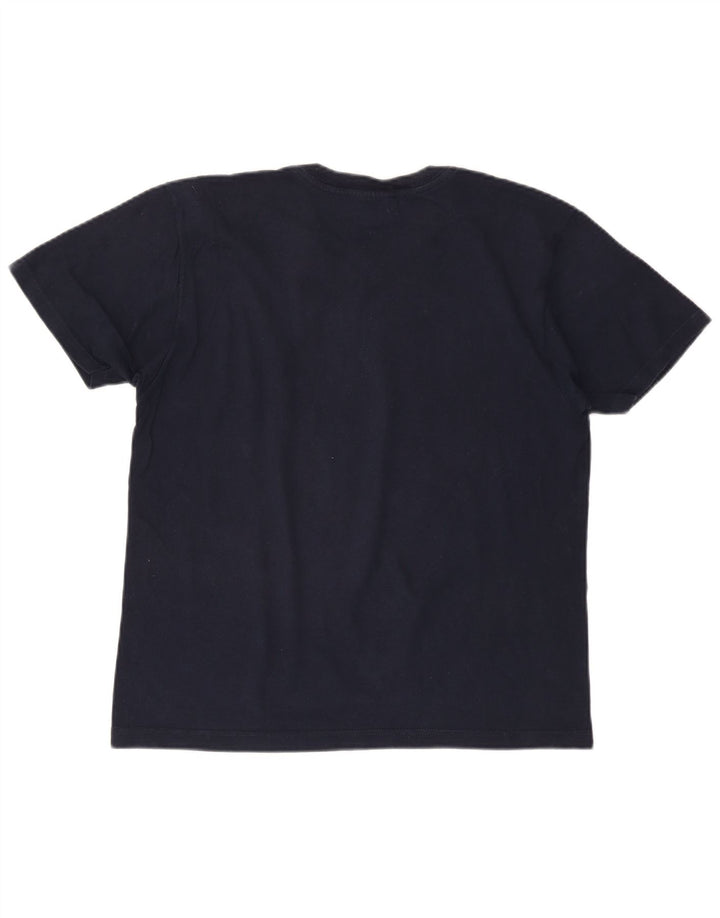 T-shirt da donna CHAMPION Top UK 14 cotone blu navy medio