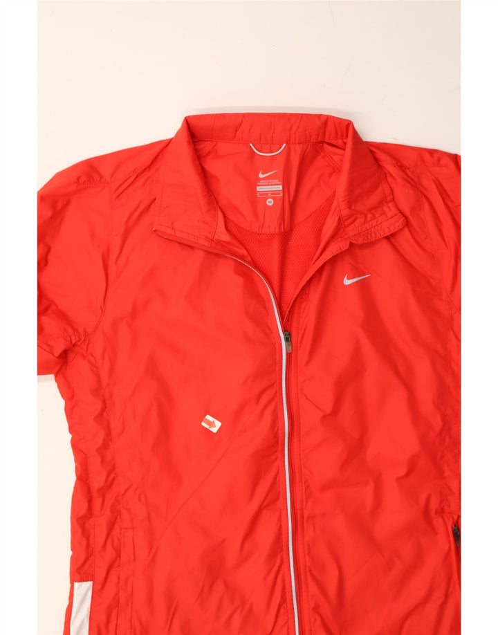 NIKE Womens Tracksuit Top Jacket UK 14 Medium Red Nylon Vintage Nike and Second-Hand Nike from Messina Hembry 