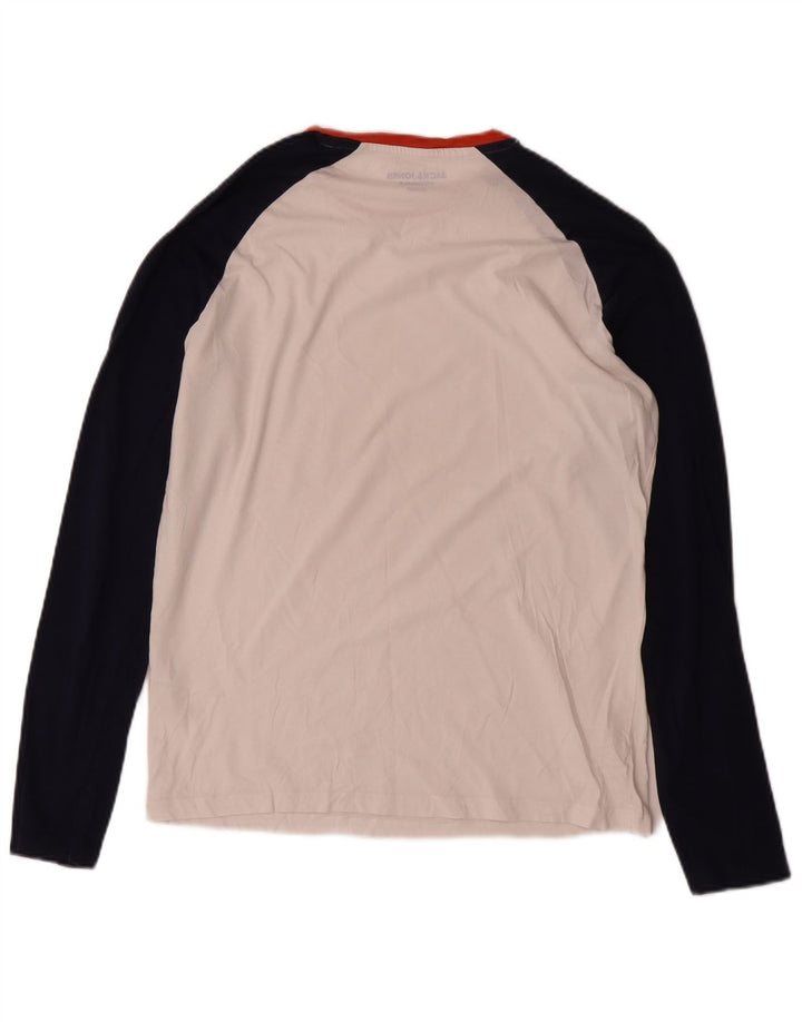 Jack & Jones Maglia da uomo vestibilità regolare manica lunga color block bianco medio