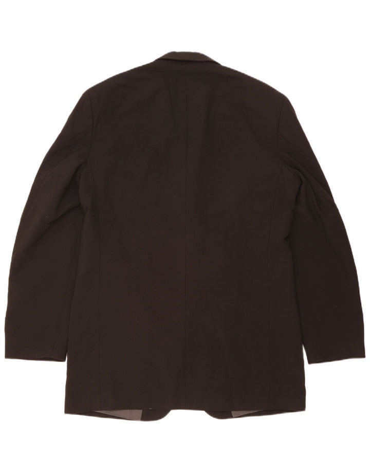 Giacca blazer a 3 bottoni da uomo Marks & Spencer UK 40 poliestere nero medio