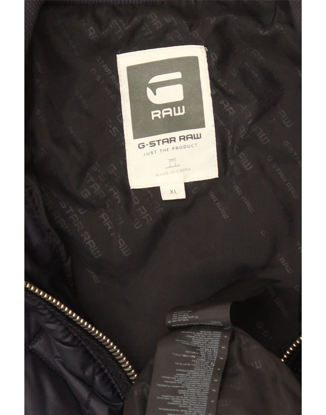 Giacca trapuntata con cappuccio da uomo G-Star UK 42 XL poliestere blu navy