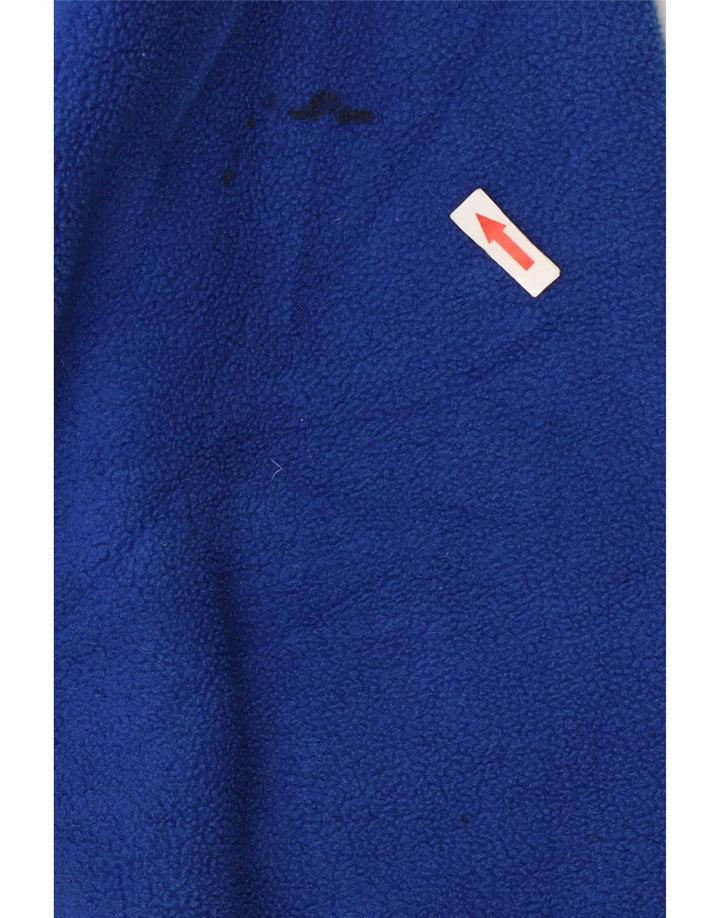 Maglione in pile con grafica anorak vintage da uomo XL blu
