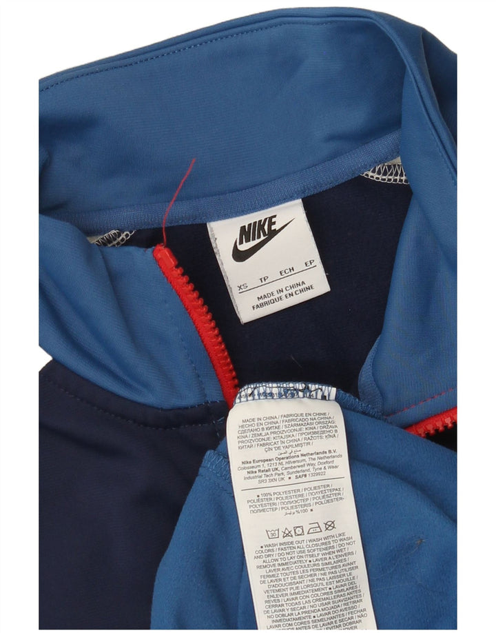 Giacca da tuta da uomo Nike XS blu in poliestere color block