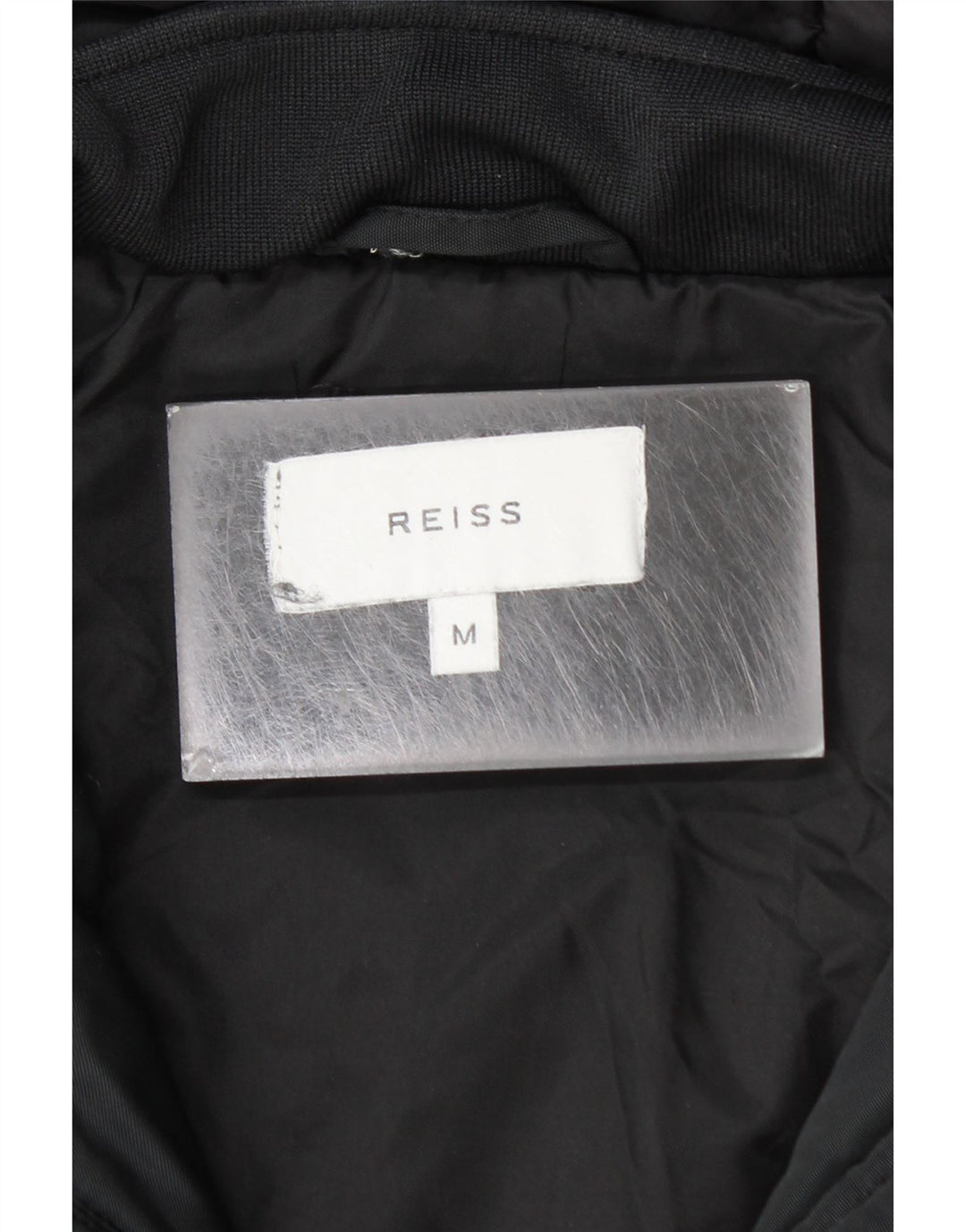 Giacca a vento con cappuccio da uomo Reiss UK 38 cotone nero medio
