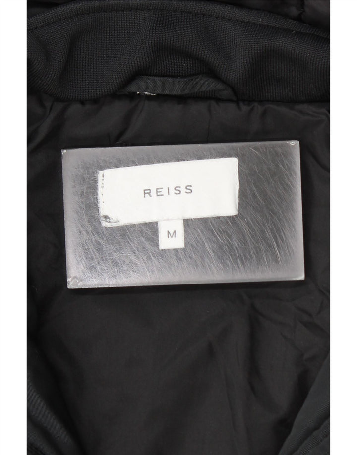 Giacca a vento con cappuccio da uomo Reiss UK 38 cotone nero medio