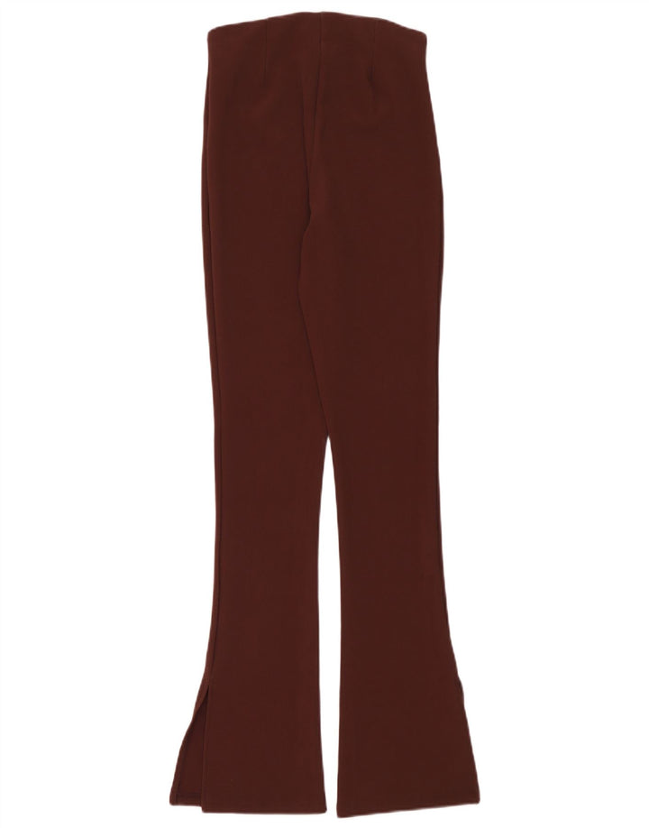 Pantaloni casual svasati da donna Zara medi W28 L32 poliestere marrone