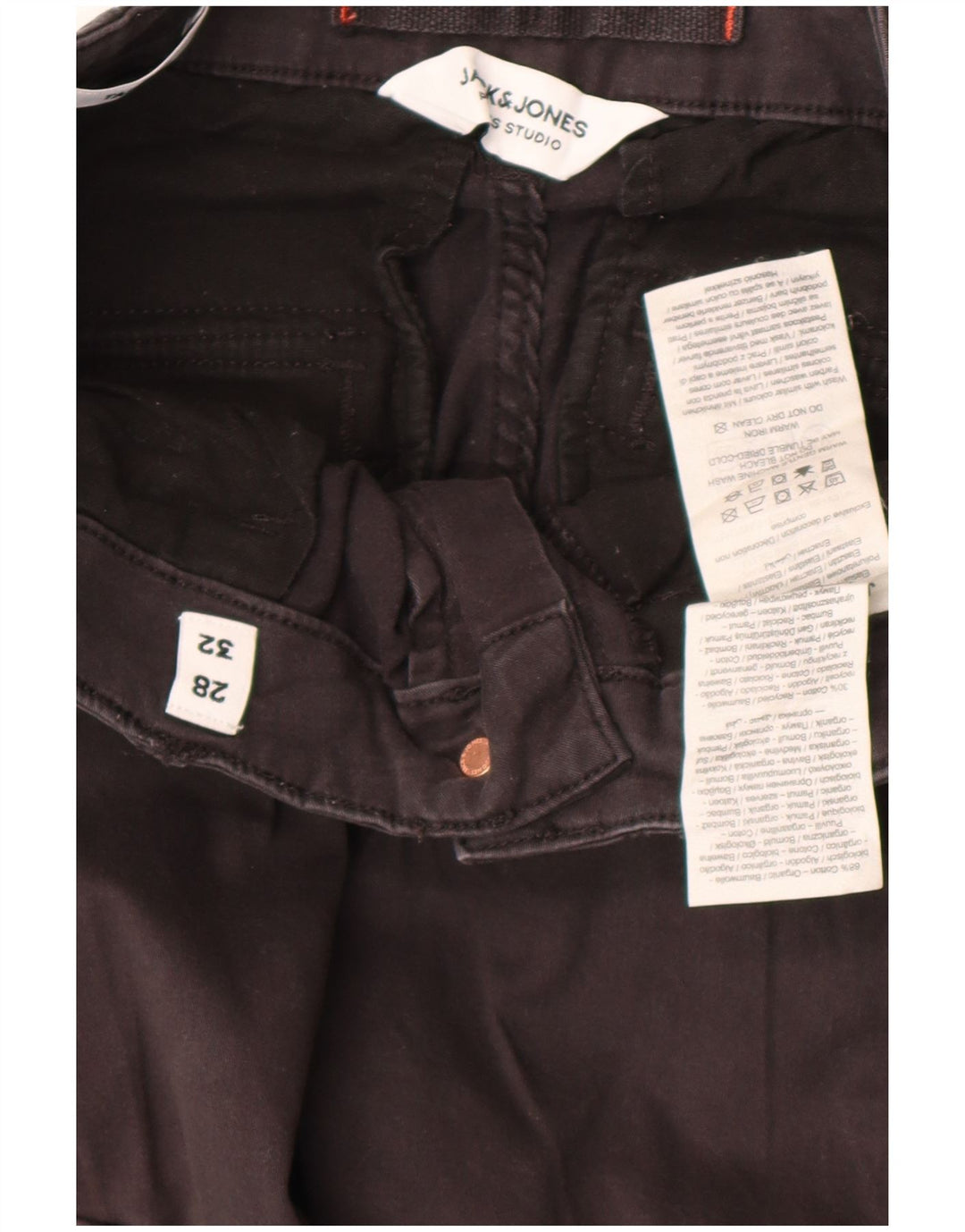 Pantaloni cargo da jogging da donna Jack & Jones W28 L29 cotone nero
