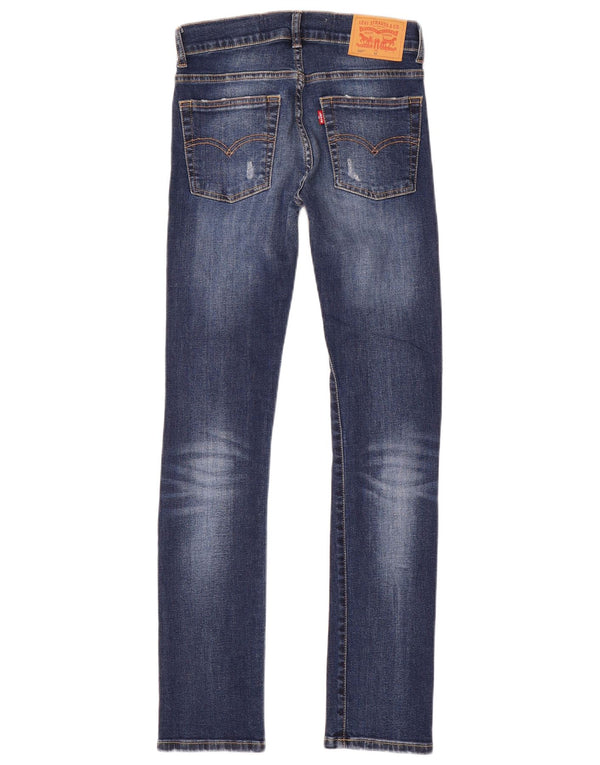LEVI'S Ragazzi 510 Jeans skinny effetto consumato 11-12 anni W26 L30 Cotone Blu
