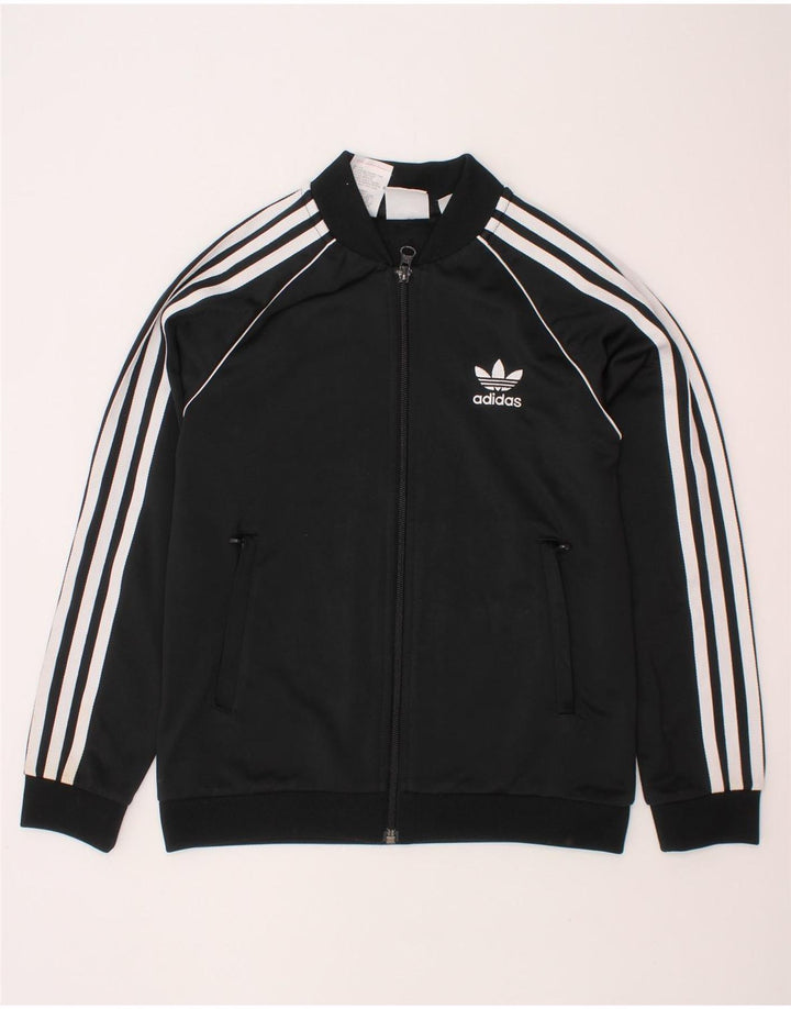 Giacca top della tuta da ragazzo ADIDAS 9-10 anni in poliestere nero