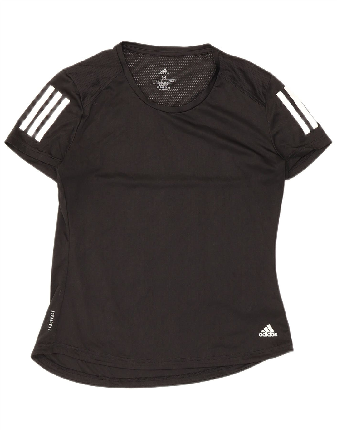 Maglietta Adidas Aeroready da donna UK 12/14 media poliestere nero
