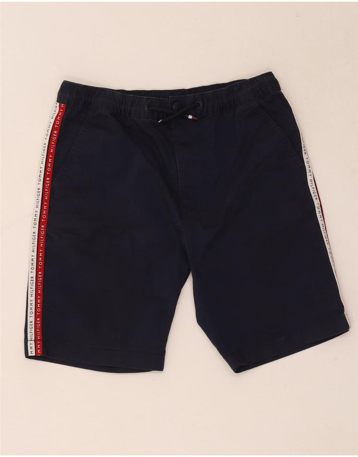 Pantaloncini chino grafici da uomo Tommy Hilfiger medi W32 blu navy color block