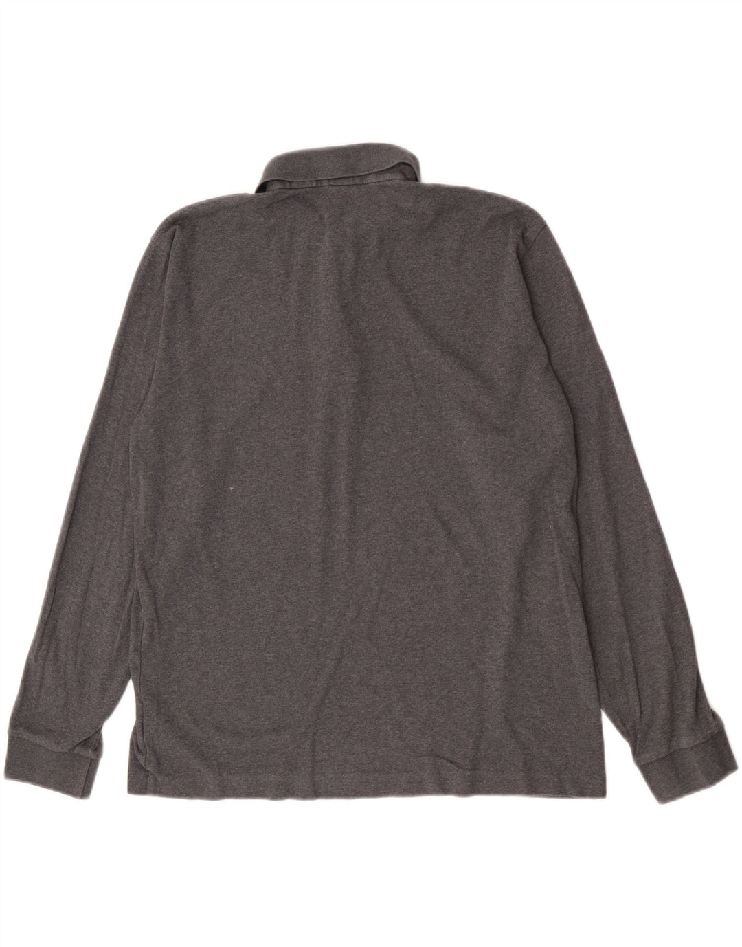 Polo da uomo a maniche lunghe Hugo Boss Large in cotone grigio