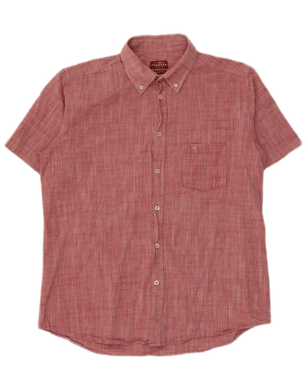 Camicia Carrera da uomo a maniche corte vestibilità regolare grande rossa