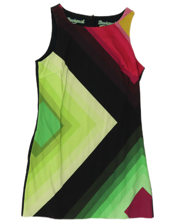 Abito tubino senza maniche da donna Desigual EU 42 Large Nero geometrico