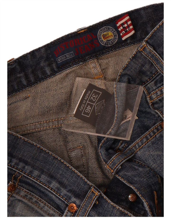 Jeans dritti da uomo Roy Rogers W32 L35 cotone blu navy