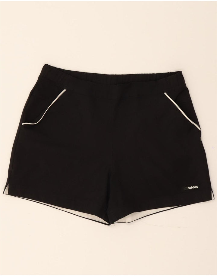 ADIDAS Womens Sport Shorts UK 12 Medium Black Polyester Vintage Adidas and Second-Hand Adidas from Messina Hembry 
