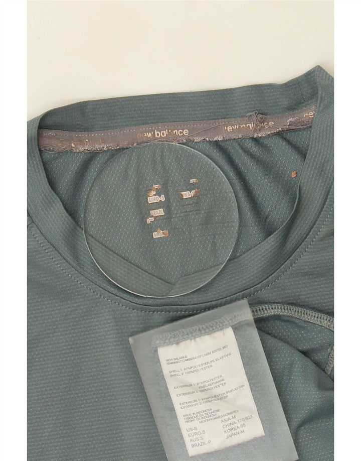 T-shirt da uomo New Balance Top Small blu in poliestere