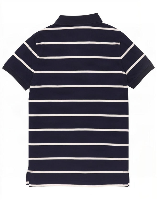 Polo da uomo Superdry in cotone a righe medie blu navy