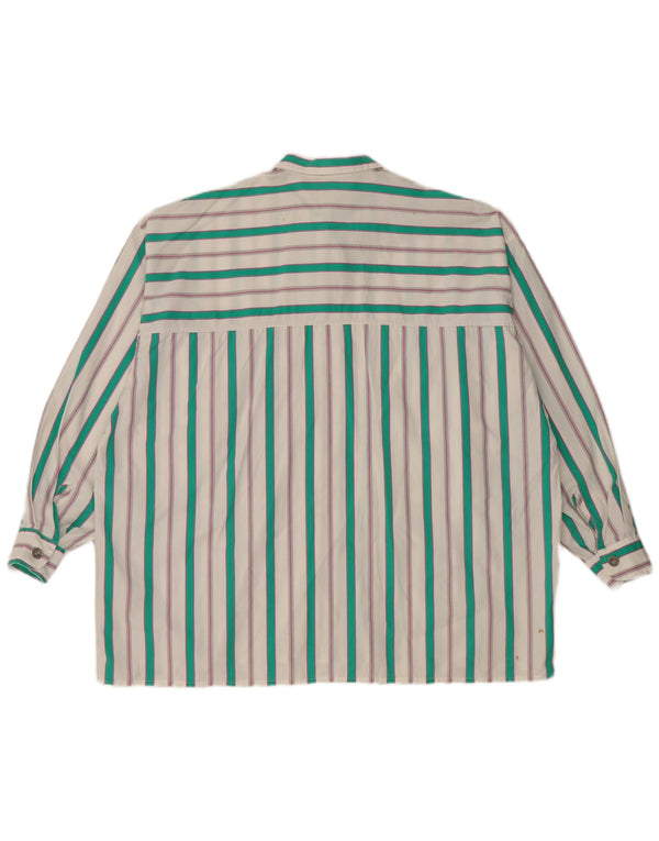 Camicia da donna Benetton UK 18 XL a righe bianche