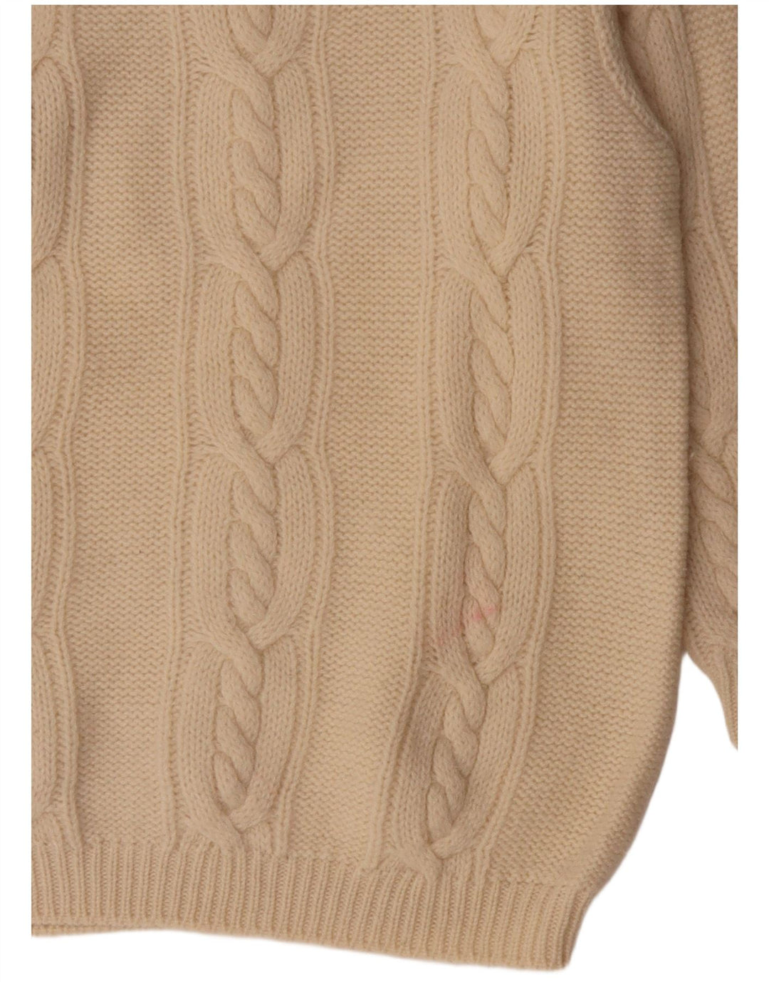 Maglione da donna Benetton con collo alto, UK 14, grande, in lana bianca